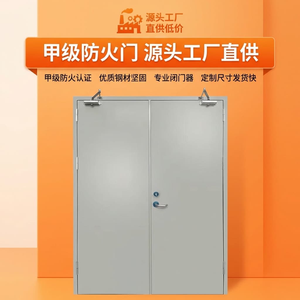 Steel Class A fire door in stock factory single opening double door stainless steel fire door free shipping fire protection door