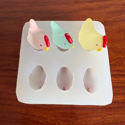 Resin Mold Miniature Rooster Mold DIY Handmade Silicone Mold