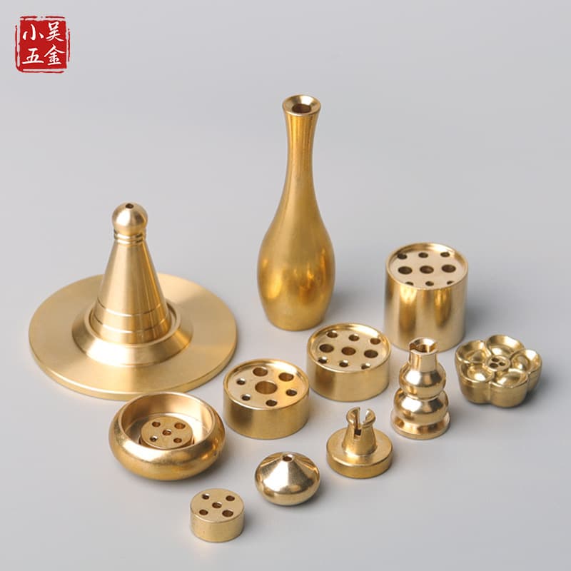 Incense insert brass five-hole mini incense insert brass porous wire incense insert metal incense stand incense holder copper aromatherapy stove accessories