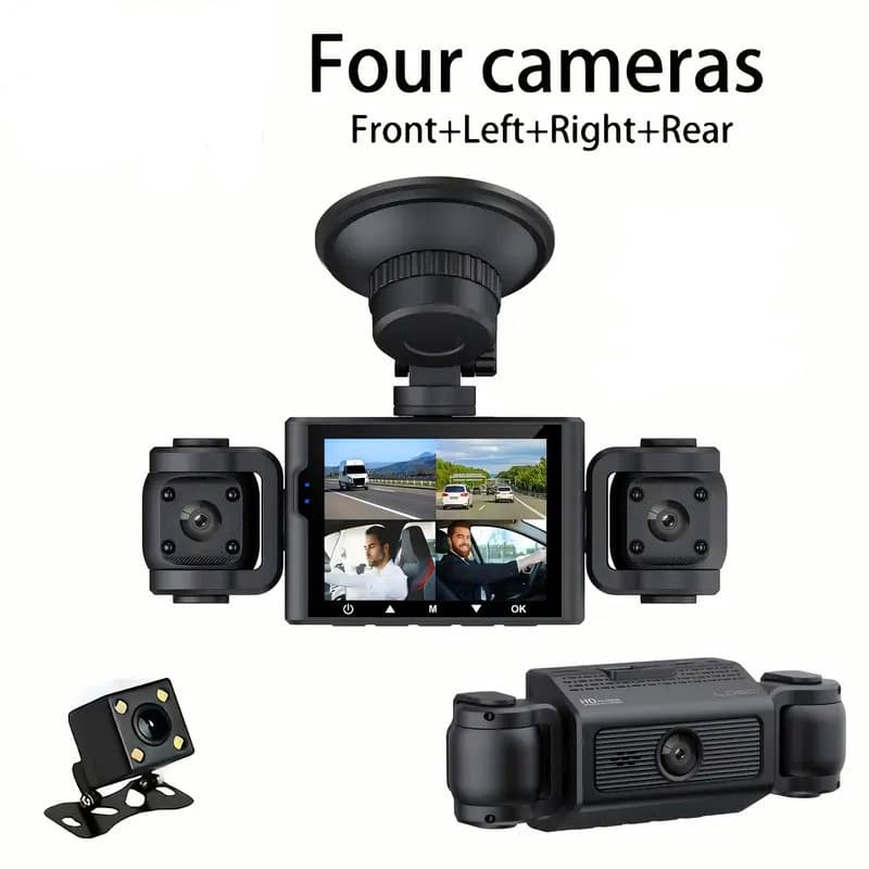 New 4-Channel Dash Cam Private Mold Car Camera Parking Monitor HD Night Vision 1080P