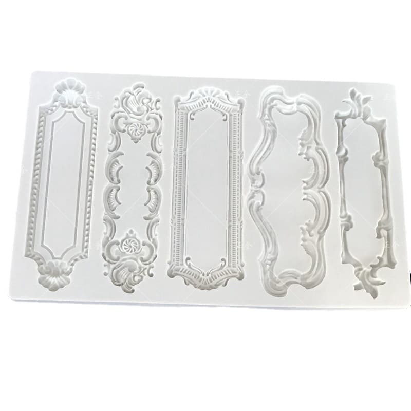 Retro Frame Silicone Mold European Style Relief Texture Pad Cake Decoration Tool DIY Baking Supplies Irregular Shape Silicone Cake Mold
