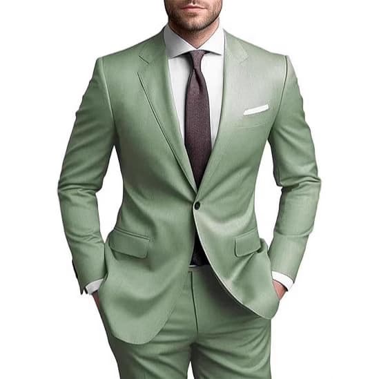 Cross-border Trade Men's Casual Suit Set for Prom, Banquet, Wedding, Formal Business Suit Two-Piece