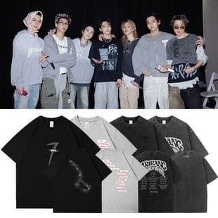 BTS 2026 Concert ARIRANG North America Stop Merchandise Same-Style Short-Sleeve T-Shirt Cotton Washed