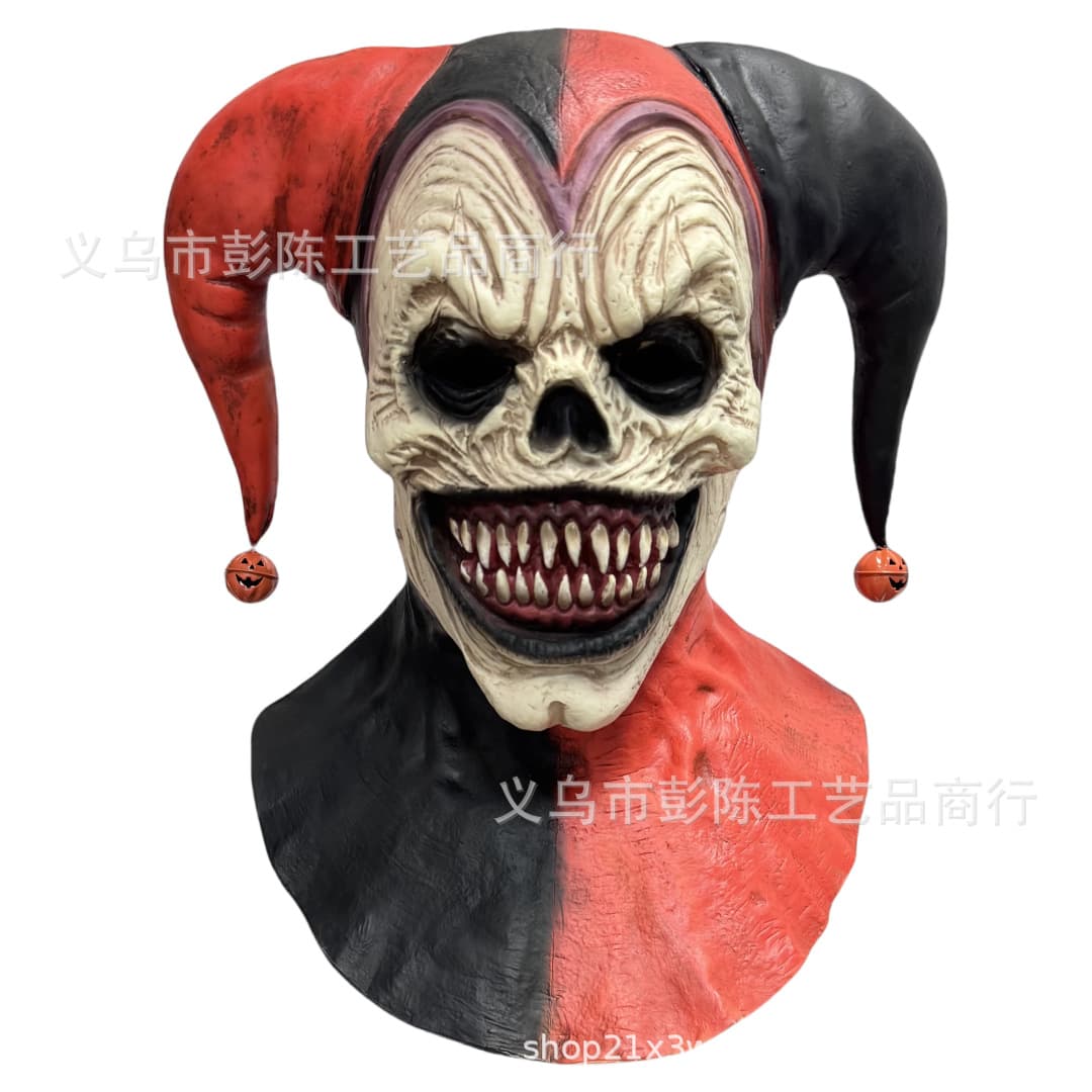 25 years of Halloween funny clown mask green hair red nose latex hood Jack mask joker mask