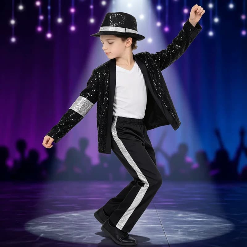 Halloween Costumes Tap Dance Mj Dance Performance Costumes Jackson Cosplay Children's Michael Jackson Imitation Cosplay Costumes