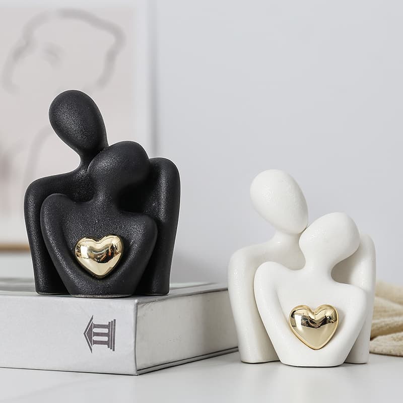 Wedding gifts, couple ornaments, ceramic engravings for newlyweds, wedding room decorations, exclusive cross-border hits for Chinese Valentine's Day