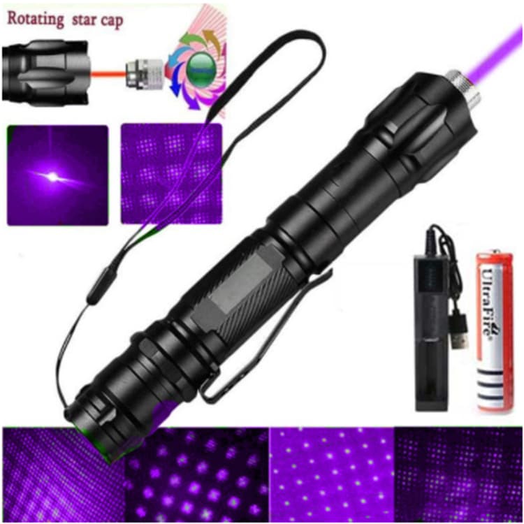 009 laser flashlight blue and purple single point starry sky laser pointer pen sand table sales outdoor pen