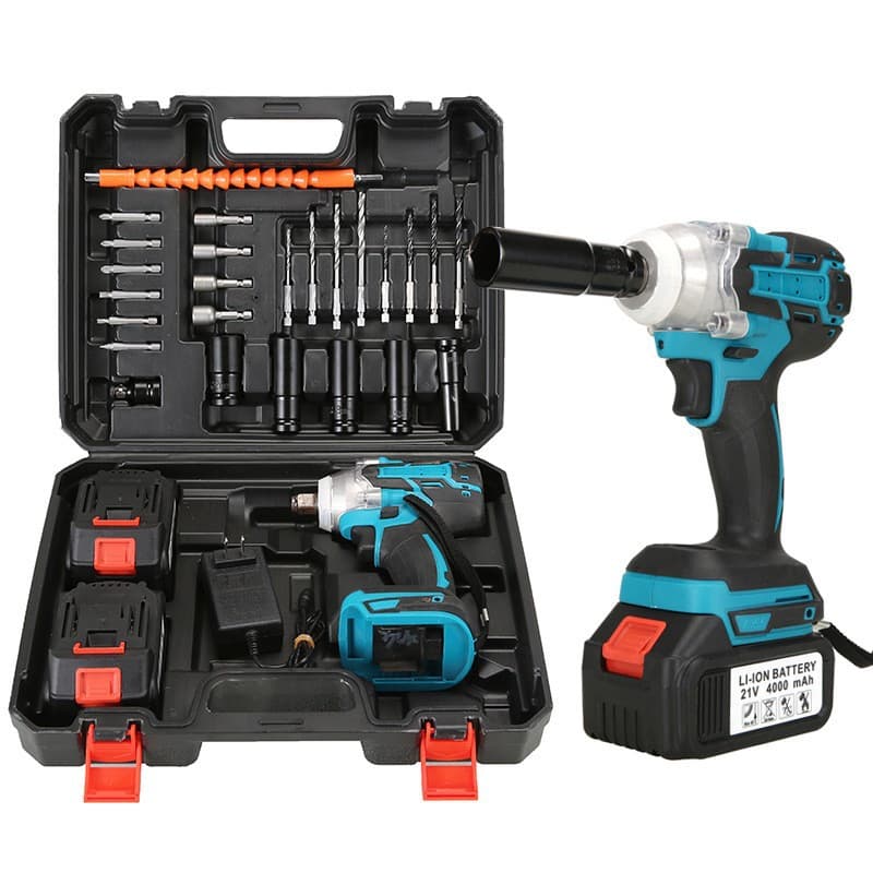 Brushless Electric Wrench Lithium Battery Cordless Impact Wrench High Torque Scaffolder Electric Socket Wrench Powerful Auto Repair