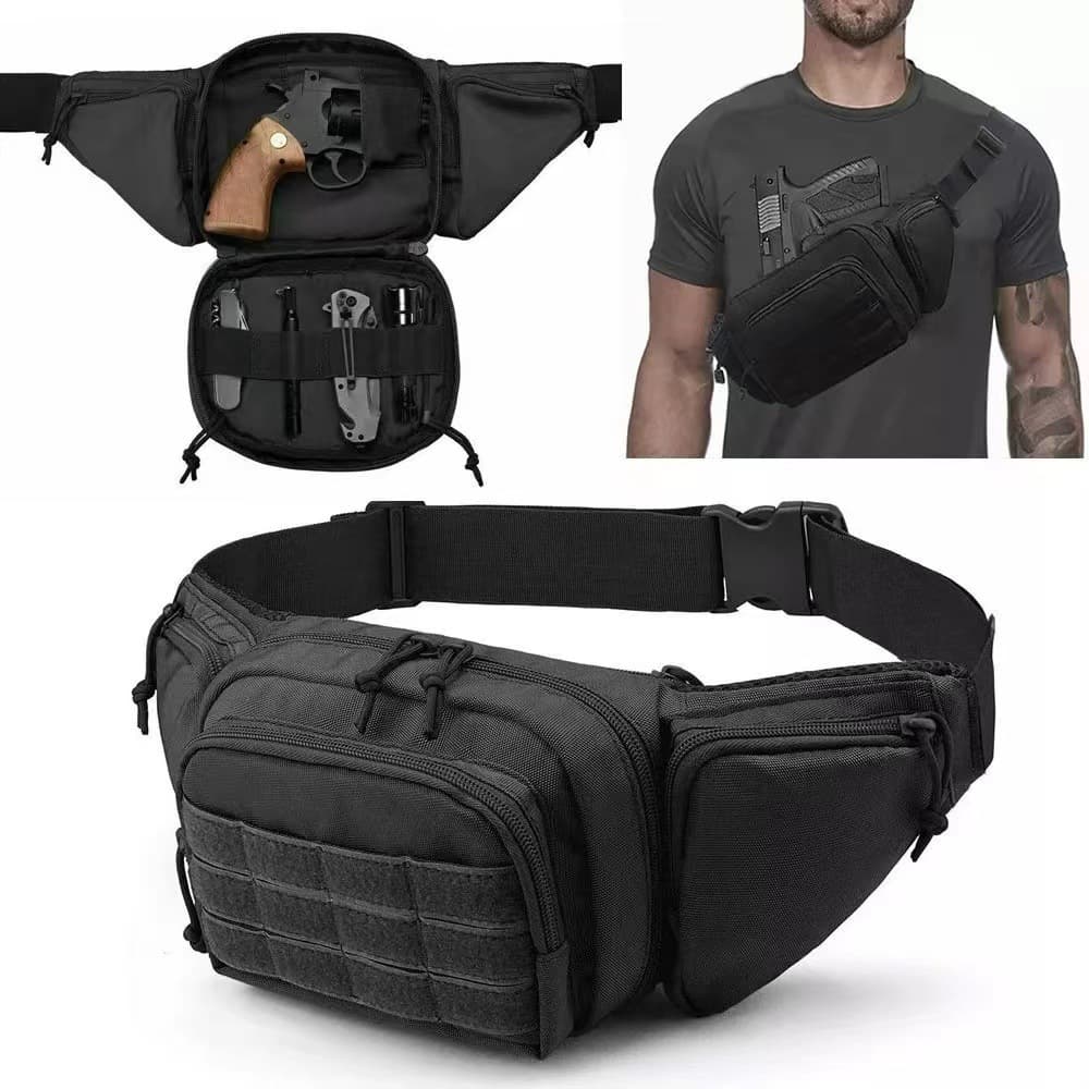 Outdoor multifunctional waist bag Large capacity small outdoor lightweight running sports crossbody bag Military fan tactical waist bag