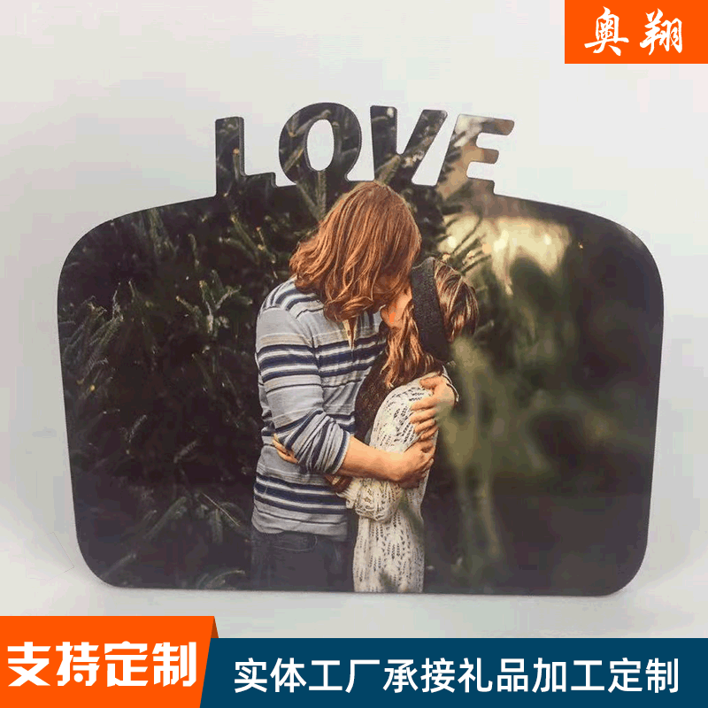 Creative Photo Frame Sublimation MDF Frame Display Stand Heat Transfer Blank Photo Frame Hanging Ornament Coaster