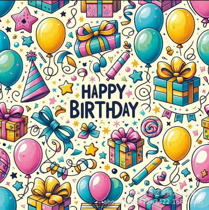 Birthday Gift Wrapping Paper, Cartoon Cute Surprise Gift Box Colored Paper, Children's Holiday Gift Wrapping Paper