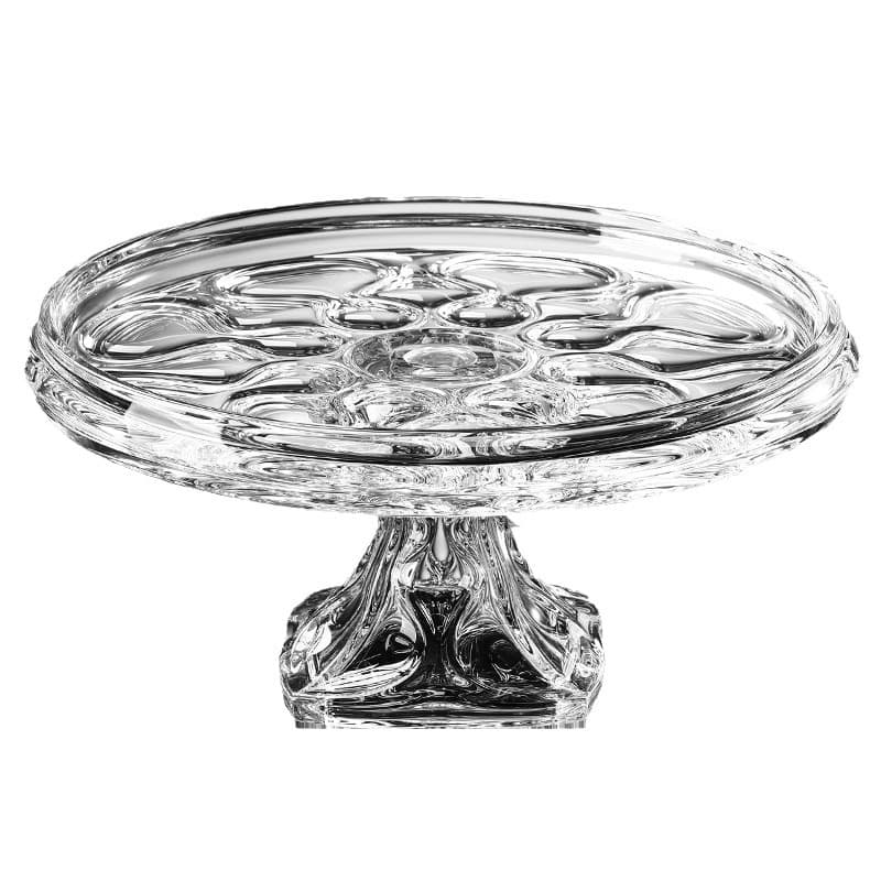 Czech imported lead-free crystal glass fruit bowl, living room decorative fruit tray, European-style snack plate, fruit dish