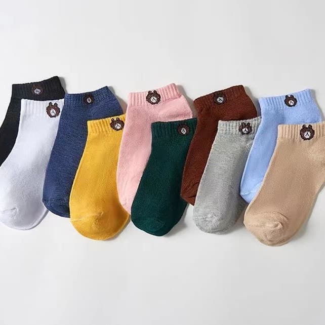 Exported to Southeast Asia, new no-show socks for women, spring and autumn all seasons, Instagram bear socks for women, low-cut street vendor socks, direct sales.