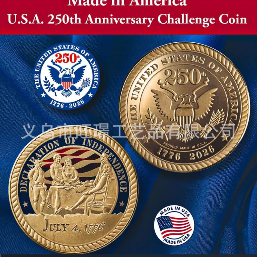 New Cross-Border 250th Anniversary U.S. NAVY Double-Sided Metal Commemorative Coin Craft Gift