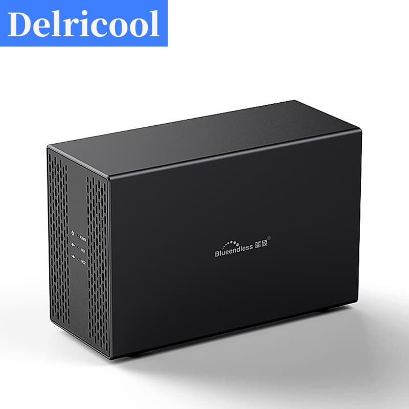3.5-inch dual-bay hard drive enclosure USB3.0 high-speed SATA desktop disk array RAID storage cabinet