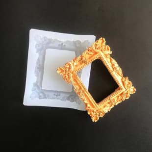European Style Relief Vintage Border Pattern Silicone Mold Baking DIY Plaster Crystal Resin Decorative Ornament