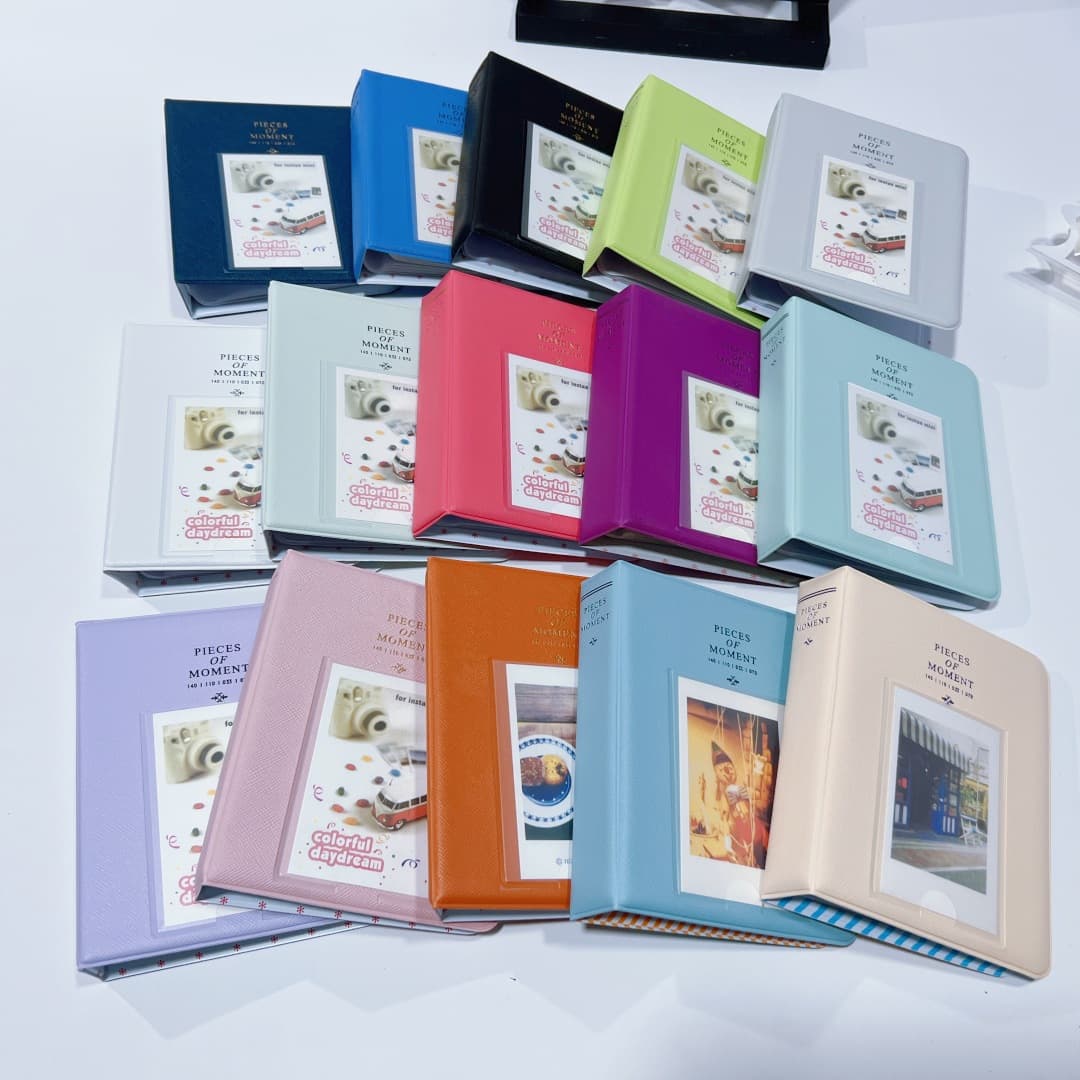 INS High-Appearance Card Album Photo Book 3-Inch Polaroid Small Card Movie Train Ticket Two-Grid Photo Storage Collection
