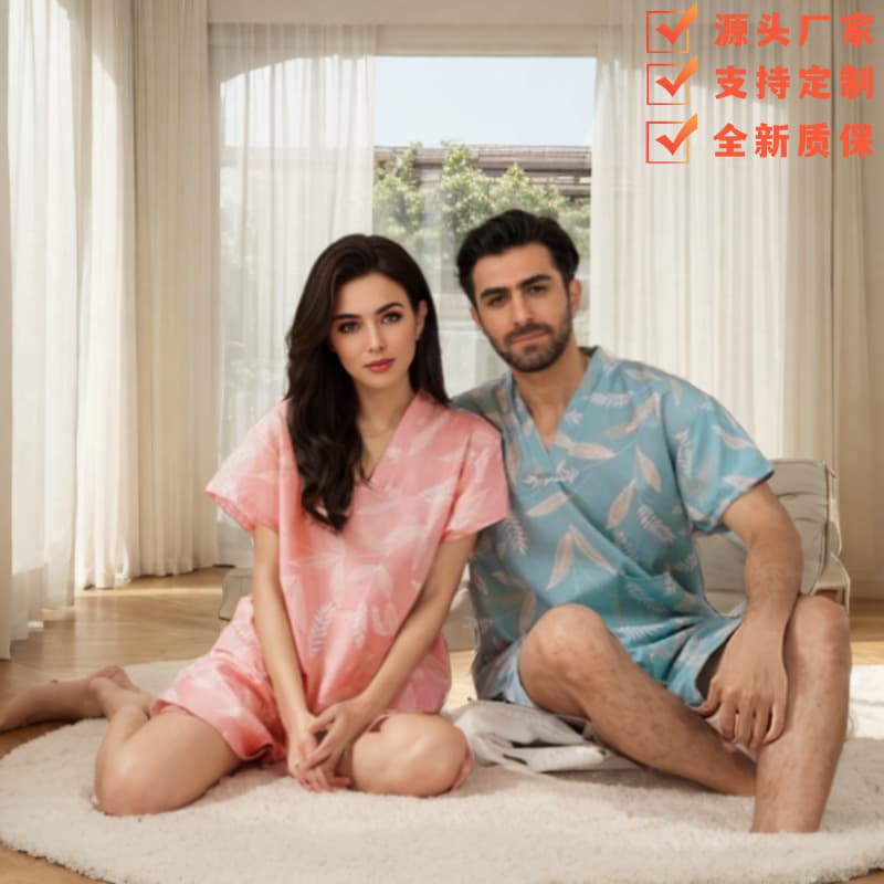 Disposable bathrobes, sauna suits, steam room suits, hotel bathrobes, moxibustion pure cotton men's massage and foot therapy suits wholesale