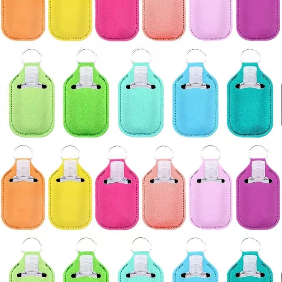 In-Stock Solid Color Neoprene Printed Hand Sanitizer Storage Set Bottle Divider Antibacterial Liquid Protective Cover Cross-Border Exclusive