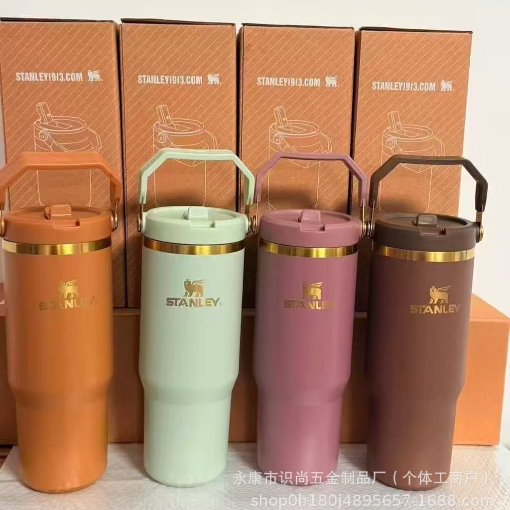 Cross-border hot-selling Stanley 30oz straw cup eBay hot style hand cup stainless steel thermal insulation straw cup
