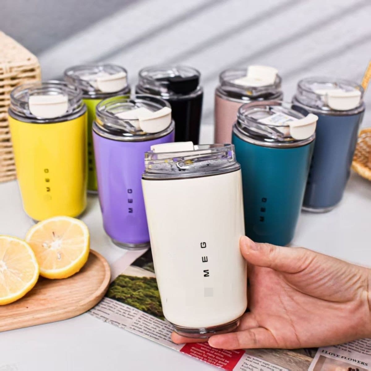 Smeg 304 Stainless Steel Insulated Cup Ins Style Office Home Portable Water Bottle Mini Car Coffee Cup