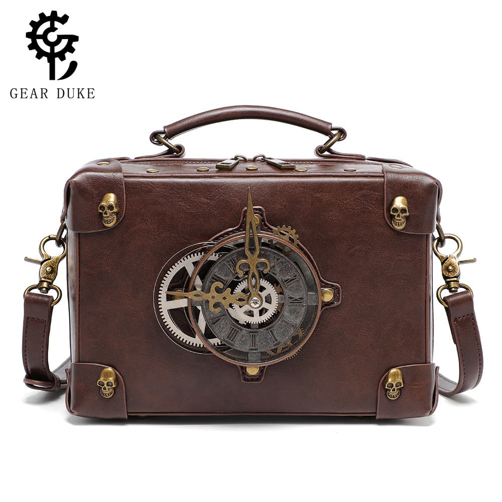 New Cross-Border Amazon Bag Women PU Leather Niche European and American Punk Industrial Retro Style Women's Shoulder Crossbody Bag