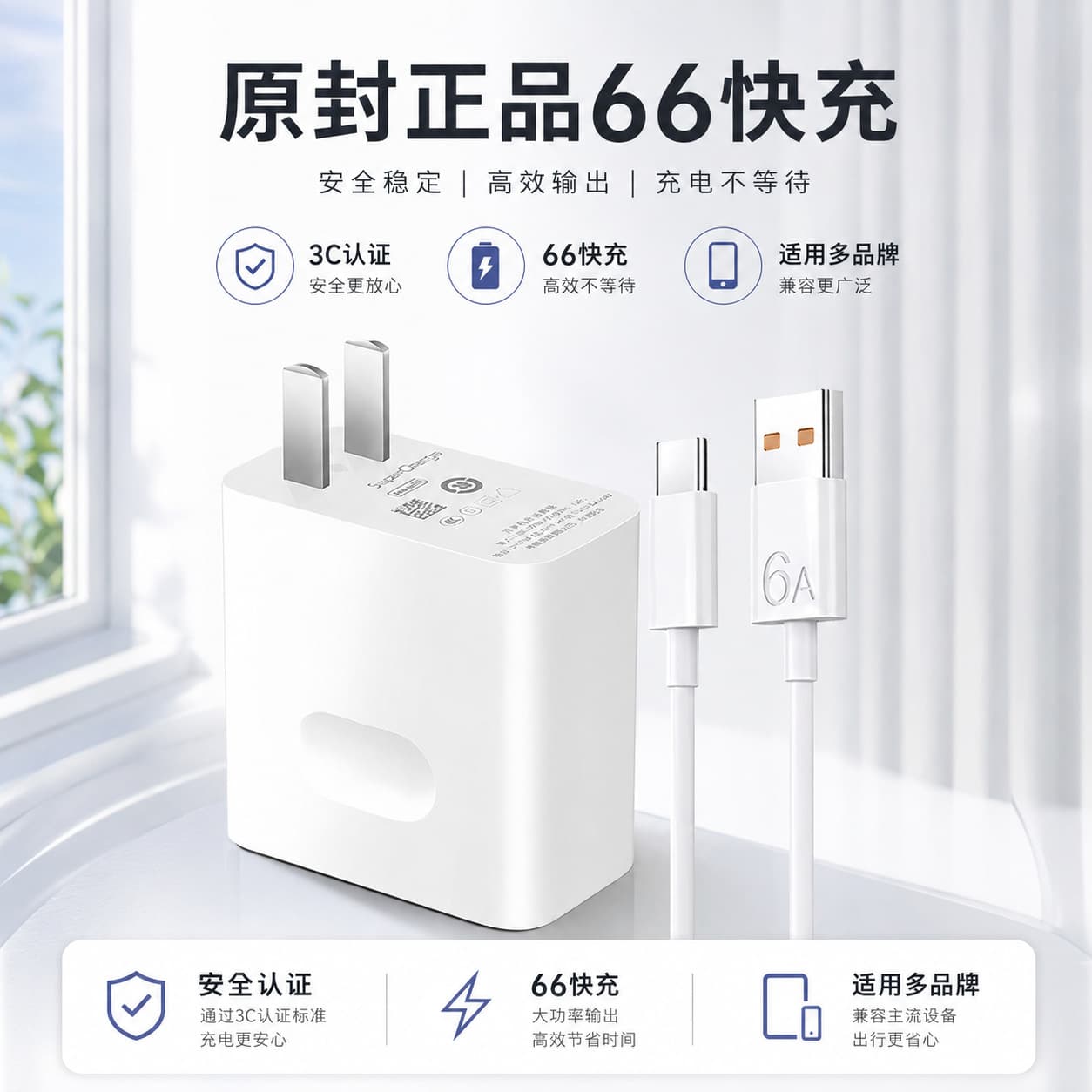 120 super fast charging charger suitable for Huawei mobile phone charging head Android fast charging head 6A data cable typec