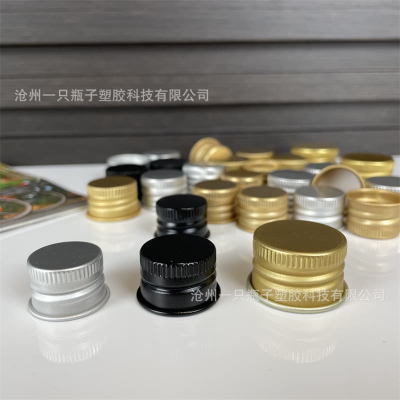 Ready wholesale 18mm 20mm thread 24/410mm thread gold silver aluminum cap twist cap aluminum lid