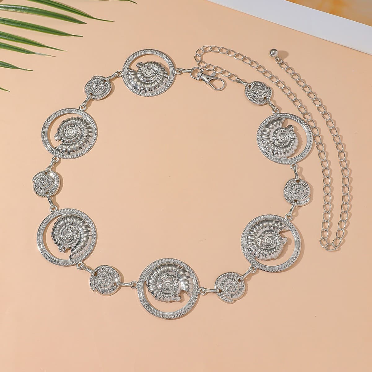 European and American Cross-Border Hot Selling Ocean Style Conch Vintage Metal Waist Chain Summer Beach Belt Body Chain Accessories Wholesale