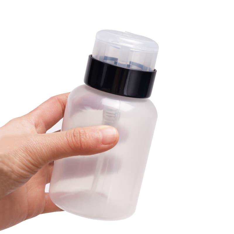 Nail Art Supplies Empty Bottle with Lock Press Bottle Alcohol Nail Polish Remover Pump Bottle 220ml Nail Polish Press-On Nails Special
