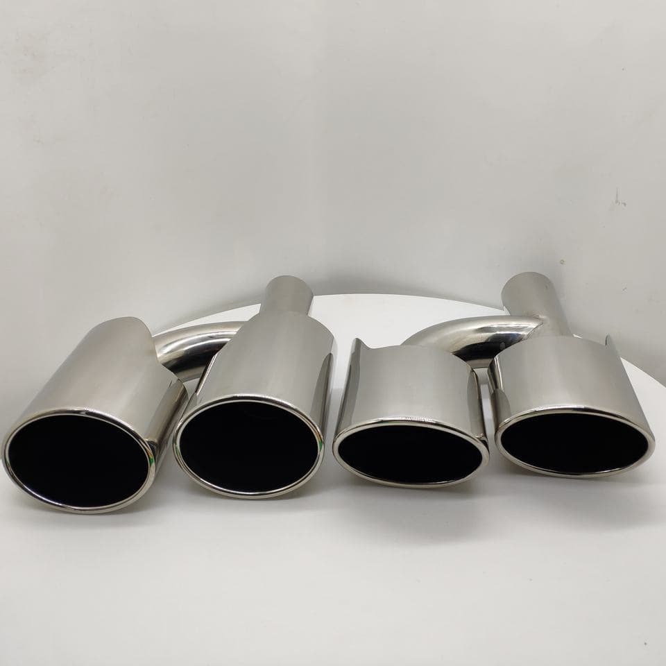 Chrome Stainless Steel Exhaust Pipe Tailpipe Muffler Tip for Mercedes-Benz W204 C250 C300 C-Class AMG