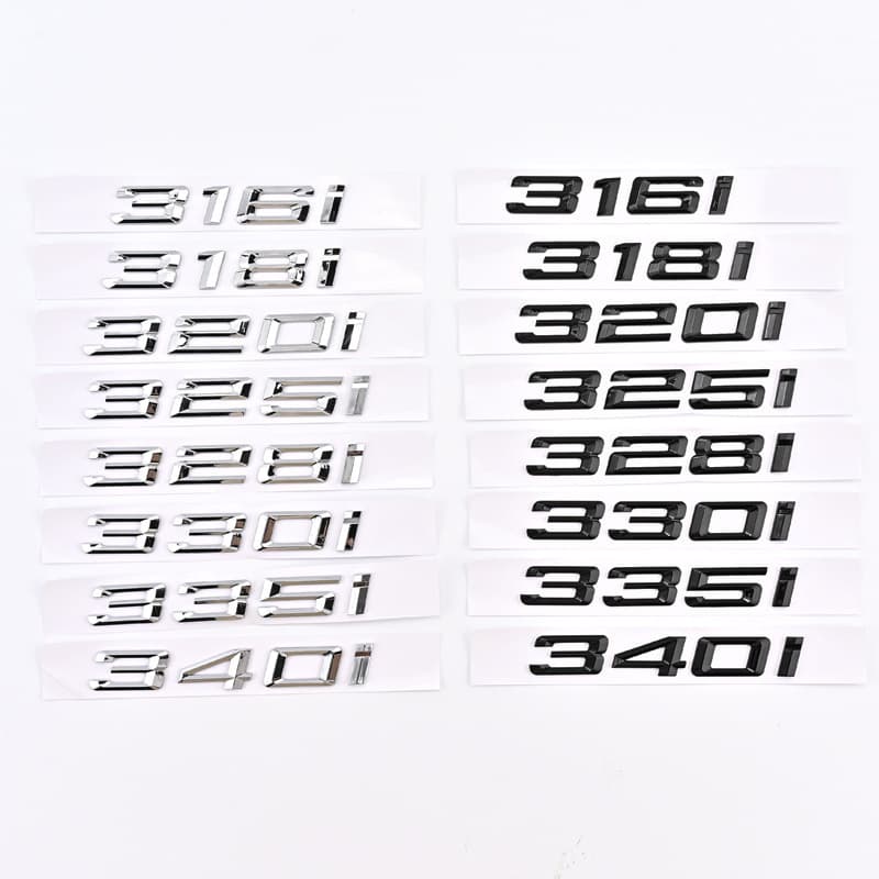 Rear badge displacement numbers for older BMW 3 Series 316i 318i 320i 325i 330i modified cars
