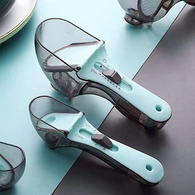 Pet Spoon Measuring Spoon 2-piece Set Measuring Spoon Adjustable Measuring Spoon Kitchen Tools Plastic Scale Measuring Spoon Adjustable Measuring Spoon