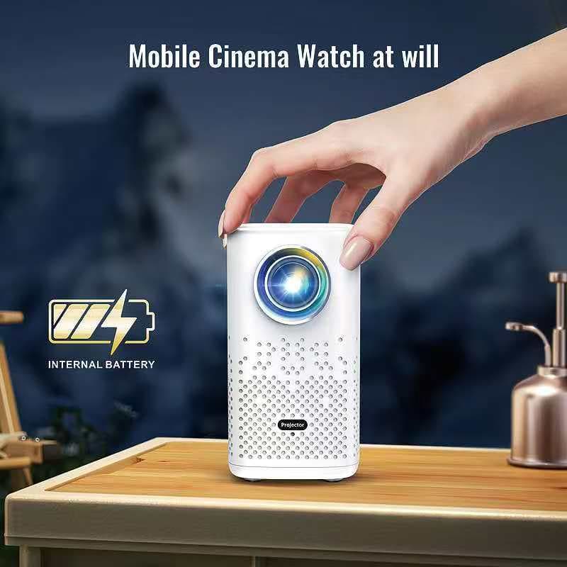 H1P Cross-border Projector, Home Mini Small High-Definition Smart Portable Home Theater Bedroom Battery Projector
