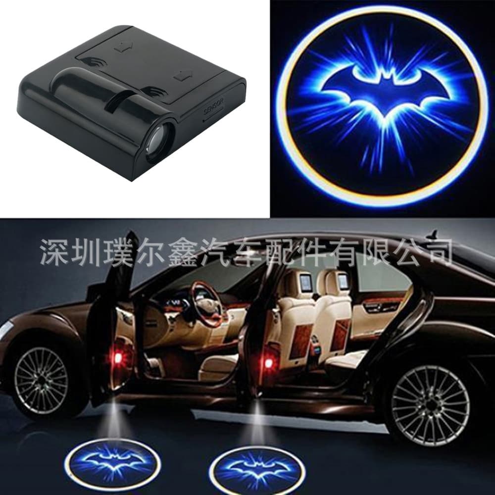 Car LED door sticker welcome light, projector light, door light, laser light, universal modified wiring-free welcome light