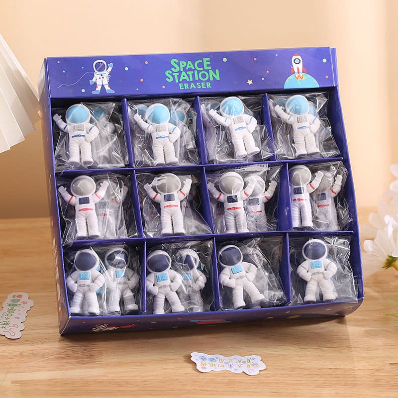 Creative Cartoon Astronaut Eraser Back-to-School Gift for Kindergarten and Elementary Students, Practical Stationery Prize