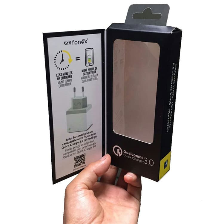 Dongguan Factory Lighting Bulb Mobile Phone Accessory Paper Box Packaging Color Box Thickened White Cardboard Folding Printed Color Box