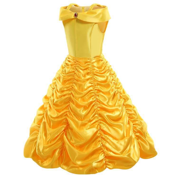 2022 Yellow Belle Princess Dress Elsa Dress Beauty and the Beast Princess Dress Girls Role Play Costume