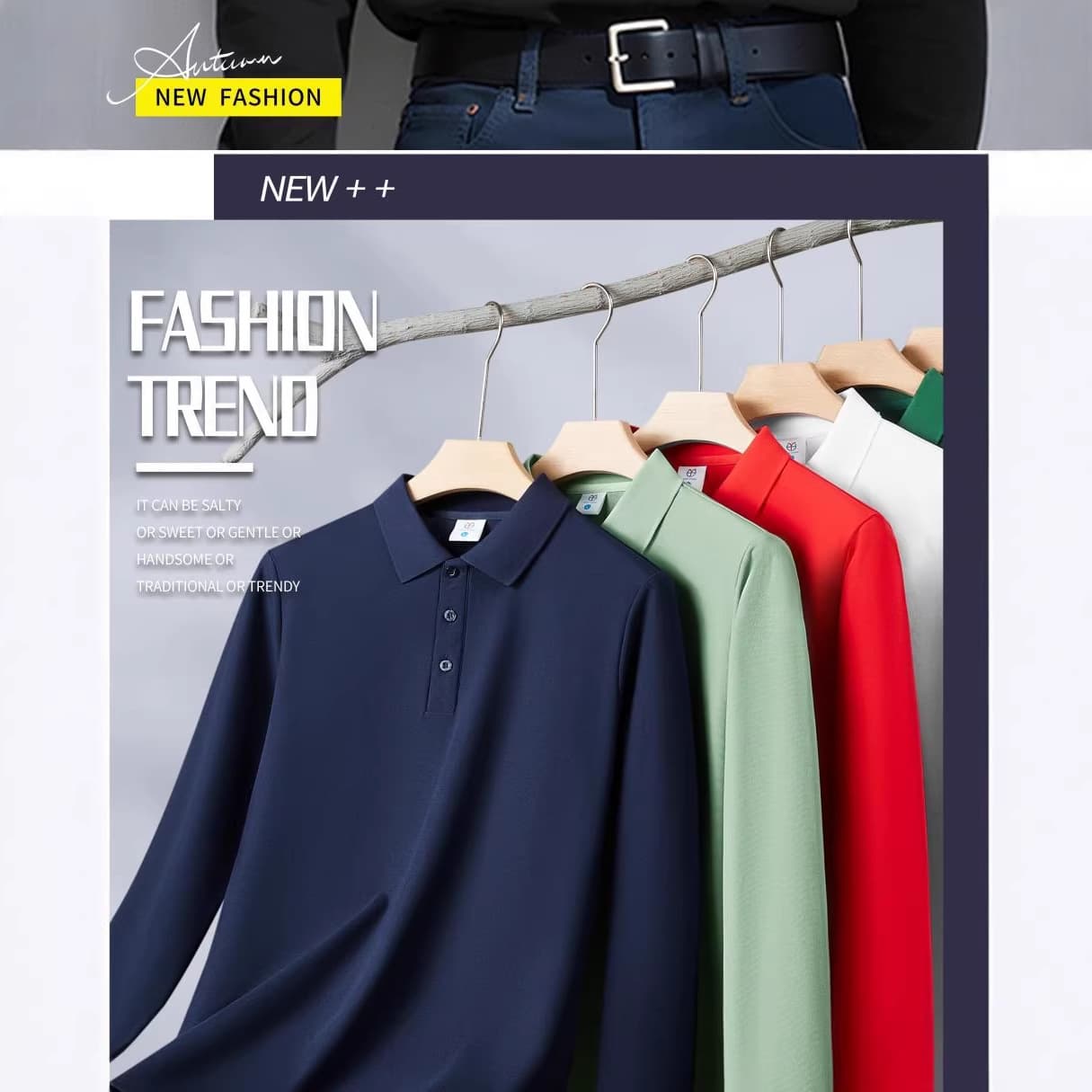 Summer Solid Color Long-Sleeve Workwear Polo Wholesale, Collared Promotional T-Shirts, Cultural Shirts with Printed Text and Embroidery Manufacturer