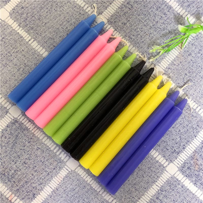 Colorful Candle Sticks for Home Lighting, Daily Use, Smokeless, Birthday, Romantic Wedding, Ordinary Candles, Emergency Candles