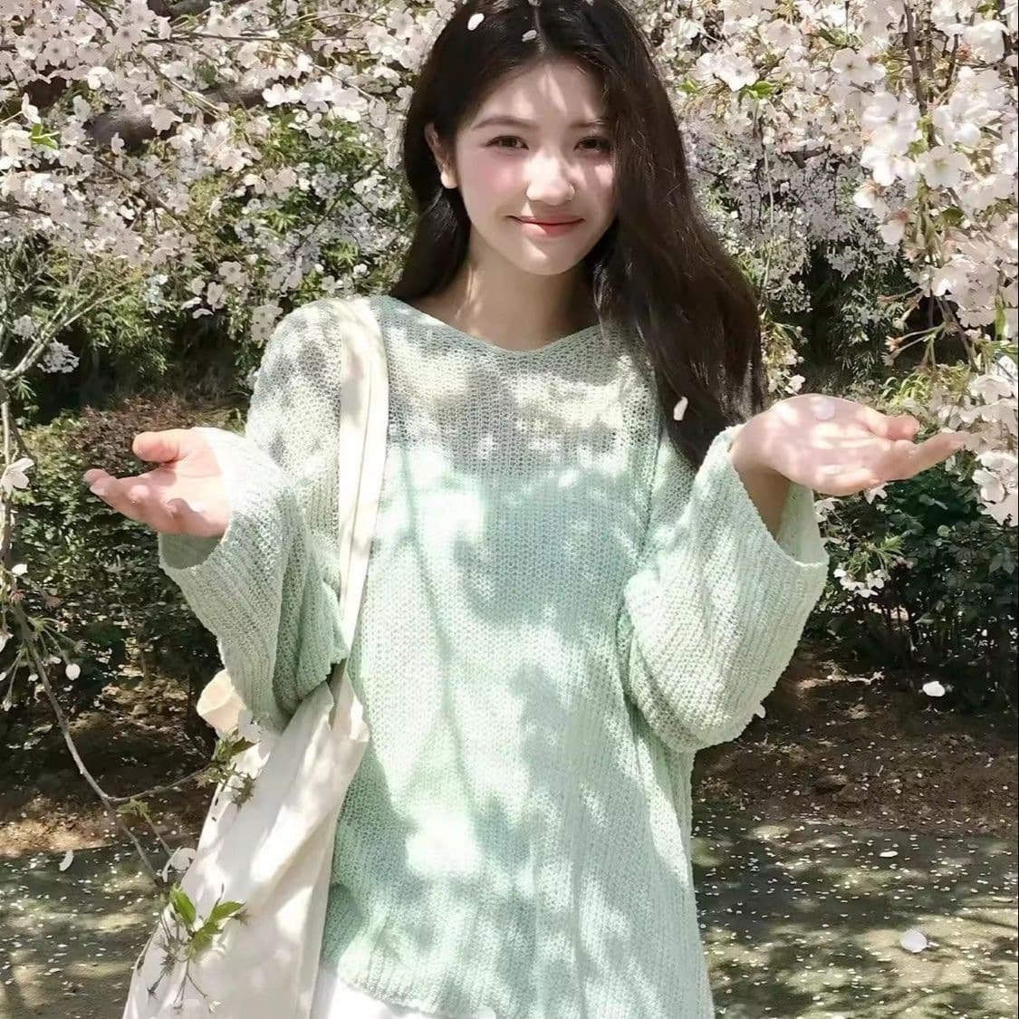 Green 2026 Hollow Ice Silk Knit Top for Women, Spring/Summer Outerwear, Sheer Mesh Sun Protection Cardigan, Air Conditioning Top