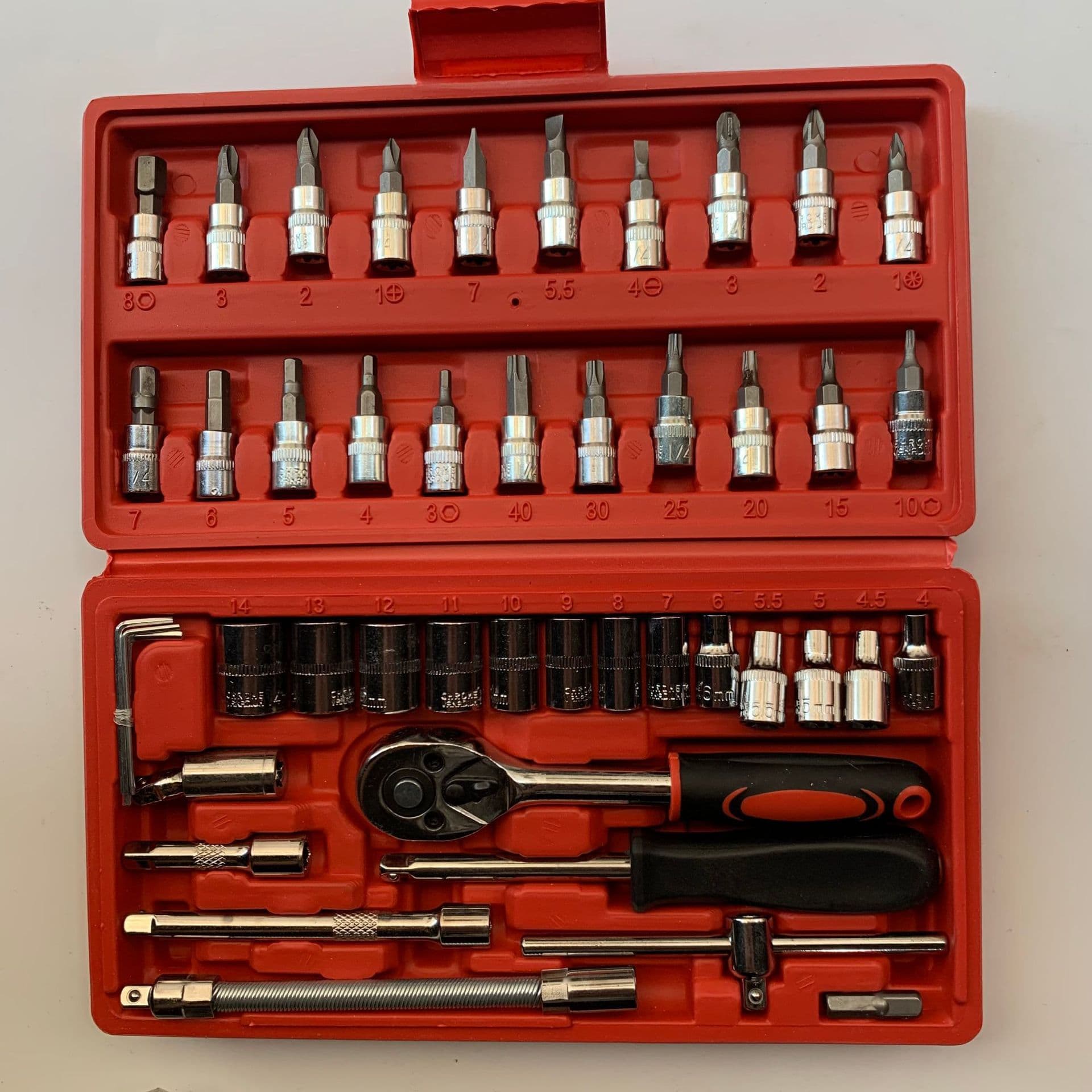 Automotive Repair Tool Set Socket Wrench Combination Hardware Tool Small 46-Piece Socket Wrench Set