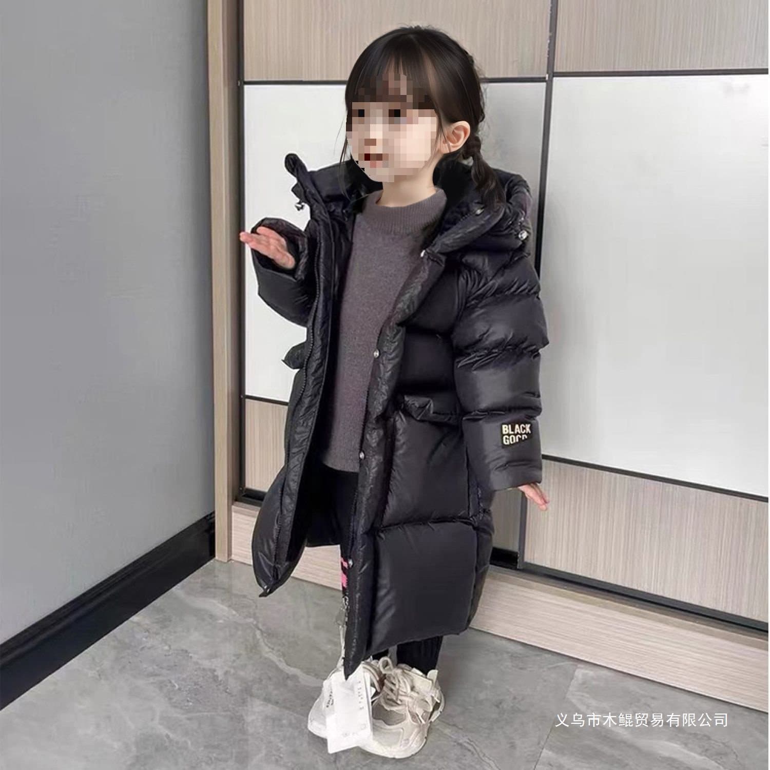 Girl's Mid-length Children's Down Jacket Duck Down Baby Girl Toddler Thickened Warm Winter Outerwear Cotton