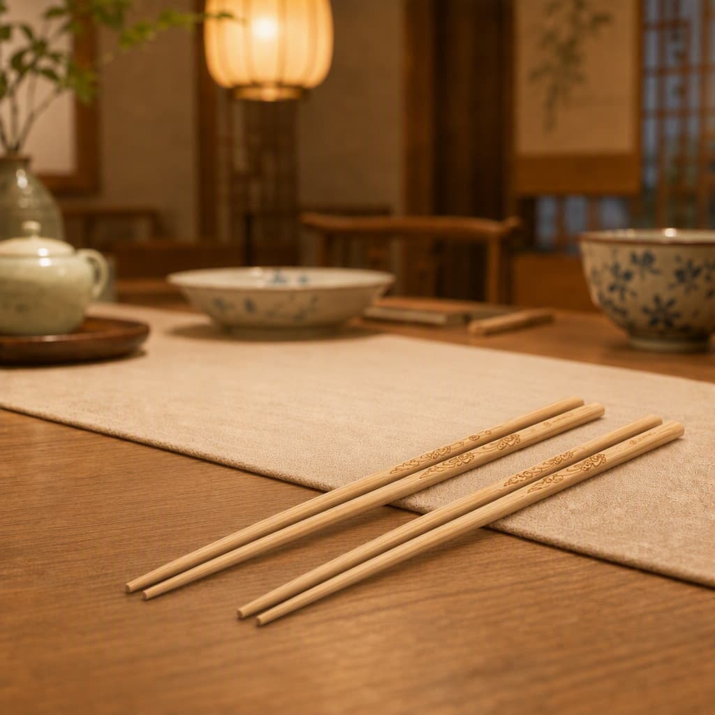 High-End Bamboo Chopsticks Craft Bamboo Chopsticks Home Use Non-Slip Commercial Kitchen Chinese Pointed Chopsticks Factory Direct