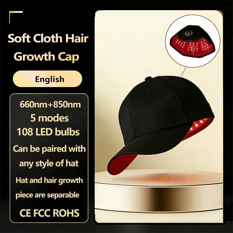 Cross-border Red Light Hair Growth Cap 660 850 LED Hair Growth Cap Laser Hair Growth Cap Follicle Care Hair Restoration Therapy Cap