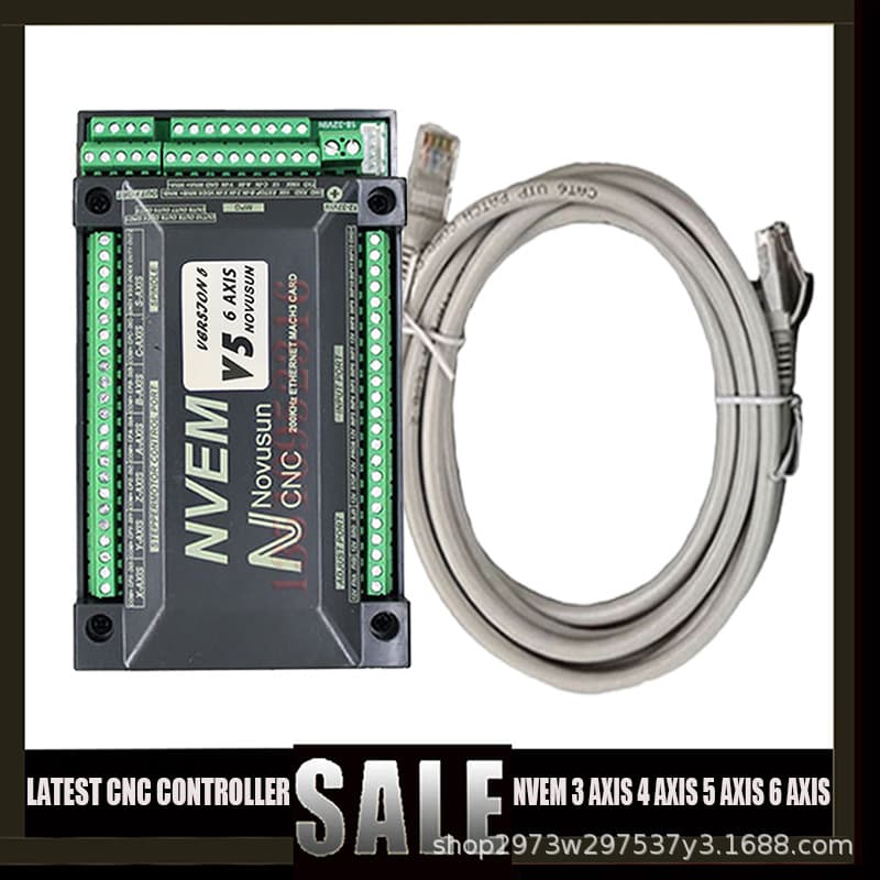 NVEM CNC Motion Controller Upgrade for 3-Axis, 4-Axis, 5-Axis, 6-Axis Mach3 Control Card with Ethernet Interface