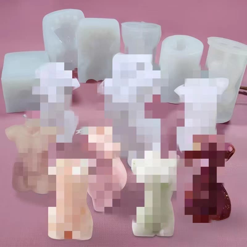 Human body silicone mold DIY diffuser stone scented candle mold ins style portrait plaster candlestick grinding tool