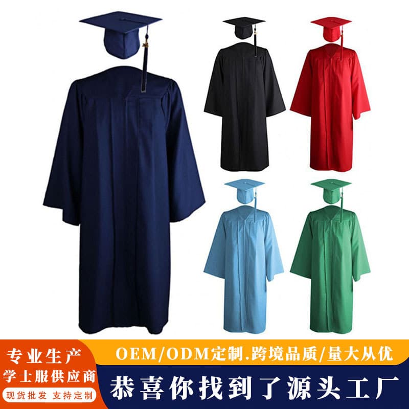 2026 Bachelor's Graduation Gown Set for Undergraduates, Master's and Doctoral Degree Ceremony Attire, Performance Academic Dress