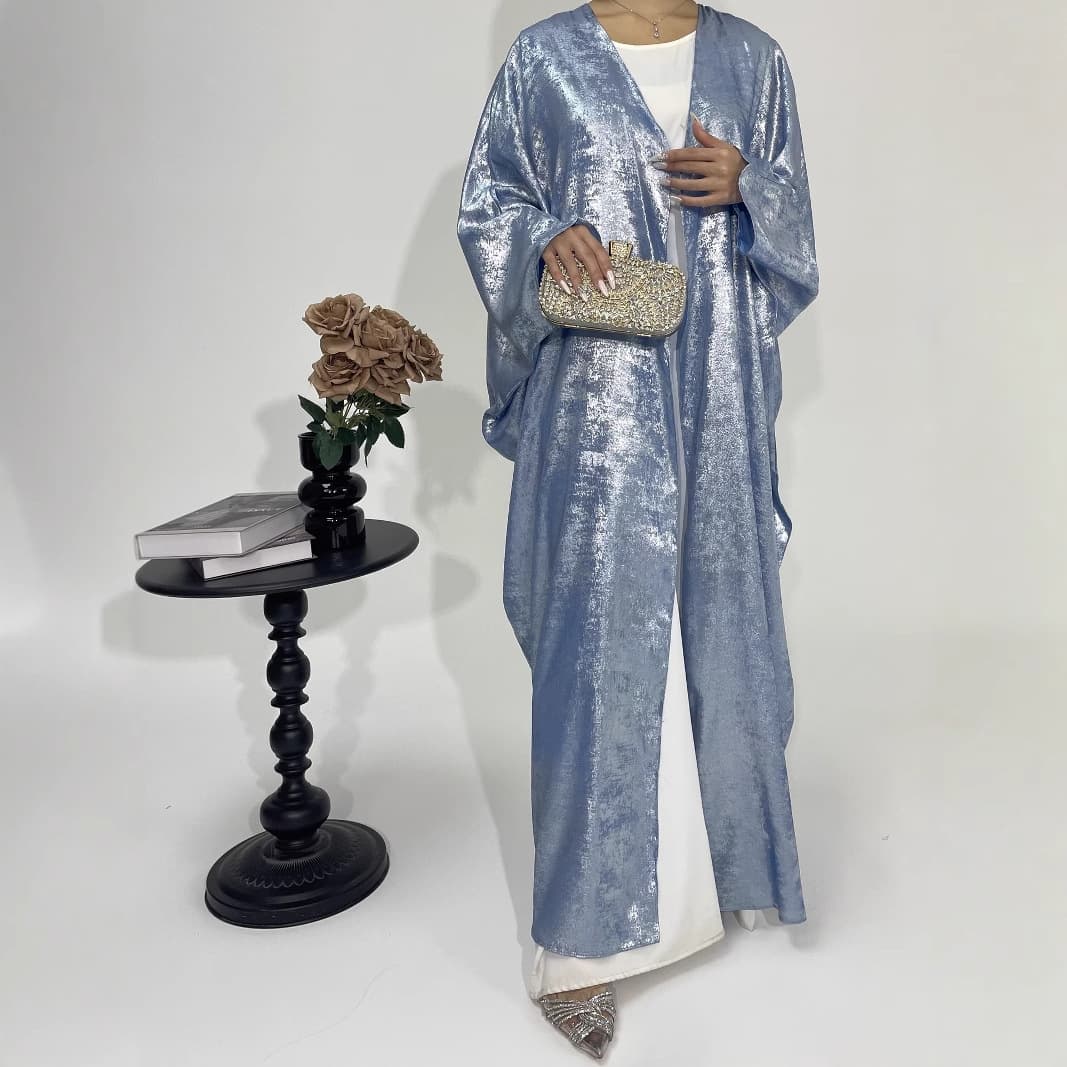 Modest Women's Reflective Outerwear - Solid Color Long Dress Outer Layer