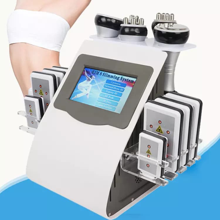 Portable 6 in 1 Cavitation System RF Laser Body Slimming Machine